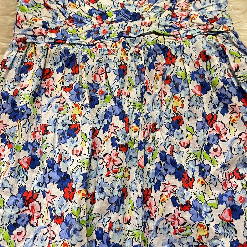 Abercrombie & Fitch Watercolor Floral & Tulle Thin Strap Summer Dress Size Small - Picture 12 of 12